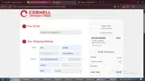 Cornell University coupon verification screenshot
