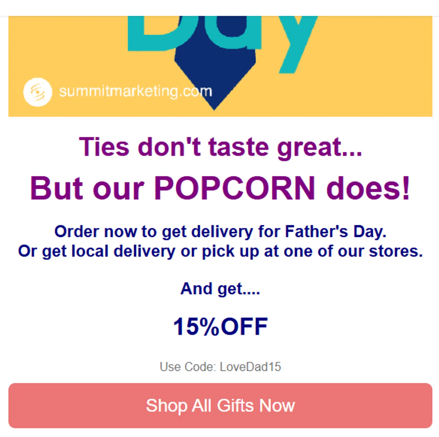 Cornucopia Popcorn promo code screenshot showing code LoveDad15 applied at Cornucopia Popcorn checkout page. Uploaded by SimplyCodes community member valeriaantonieta on Jun 9, 2026