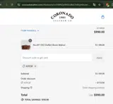Coronado Leather coupon verification screenshot