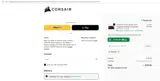 Corsair coupon verification screenshot