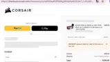 Corsair coupon verification screenshot