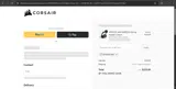 Corsair coupon verification screenshot