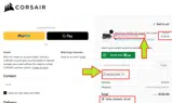 Corsair coupon verification screenshot