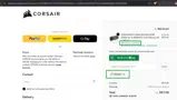 Corsair coupon verification screenshot