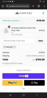 FREESHIP coupon verification screenshot