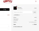 WELCOME coupon verification screenshot