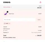 Cosara coupon verification screenshot