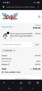 DISCOUNT coupon verification screenshot
