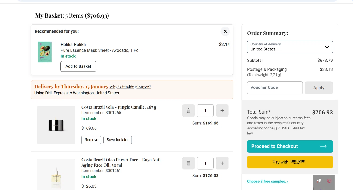 Cosmeterie discount code screenshot showing code IWD-25 applied at Cosmeterie checkout page. Uploaded by SimplyCodes community member CodeTiger886 on Dec 11, 2025
