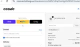 Cosmic Clothing coupon verification screenshot