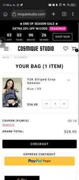 FILM15 coupon verification screenshot