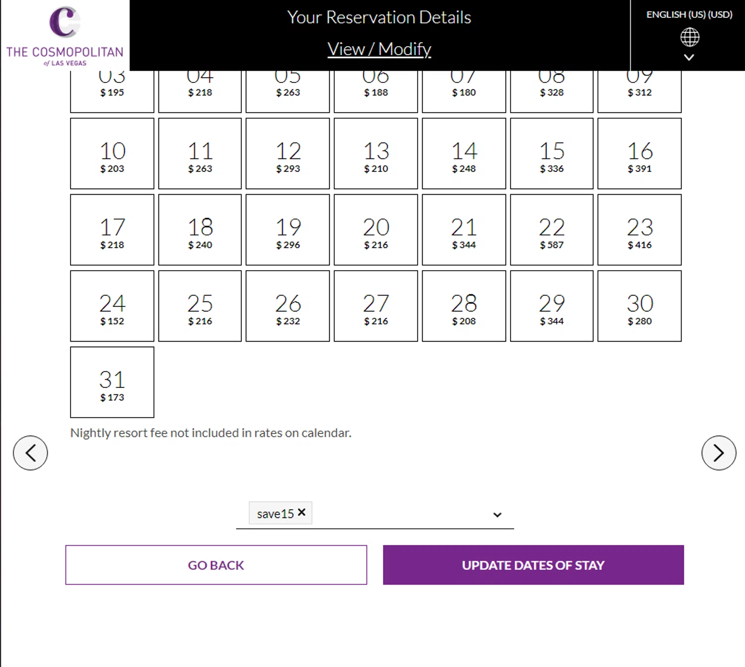 Cosmopolitan Las Vegas Discount Codes 150 Off October 2024