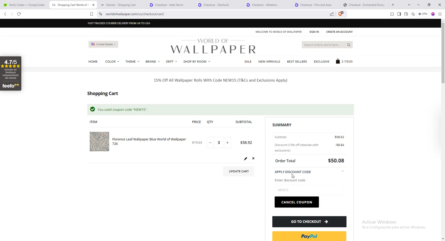 Costco Contacts Online checkout page showing Costco Contacts Online promo code box | Screenshot taken by SimplyCodes community member on Dec 16, 2024