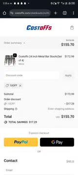 10off coupon verification screenshot