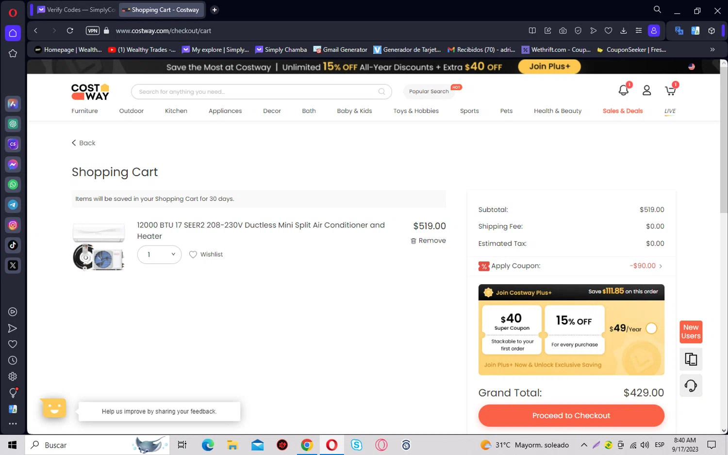 Costway Promo Codes 10 Off September 2023