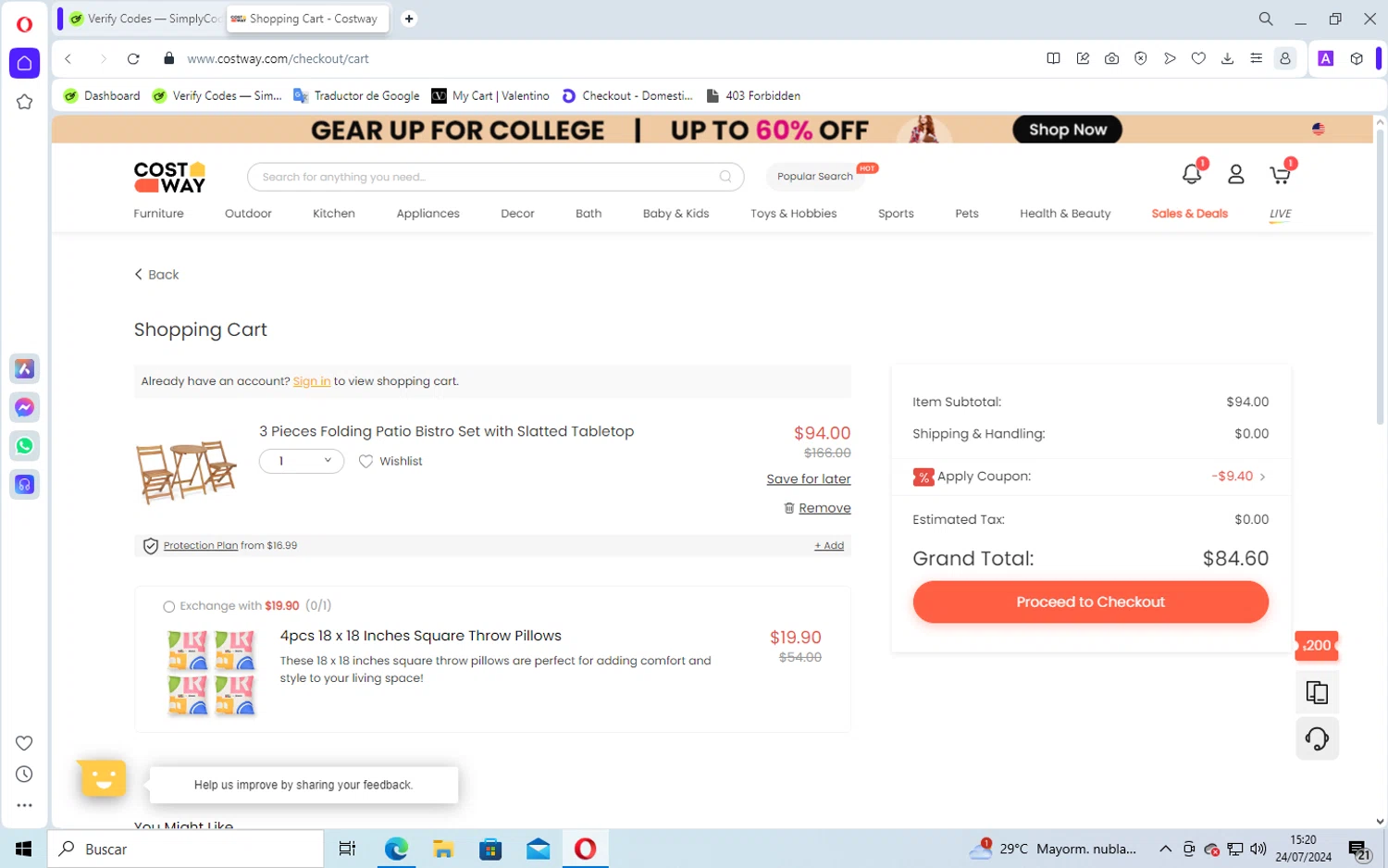 Costway Promo Codes 20 Off July 2024