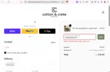 Cotton & Crete coupon verification screenshot