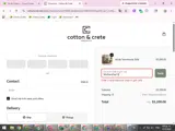 Cotton & Crete coupon verification screenshot