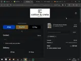 Cotton & Crete coupon verification screenshot