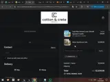 Cotton & Crete coupon verification screenshot