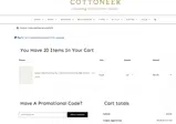 Cottoneer coupon verification screenshot