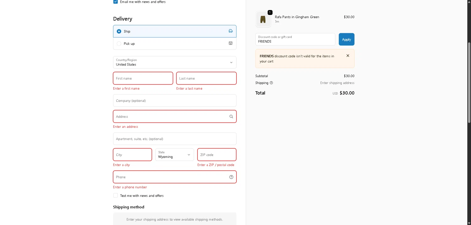 CouCou discount code screenshot showing code FRIENDS applied at CouCou checkout page. Uploaded by SimplyCodes community member DerekRoberson on Dec 15, 2025