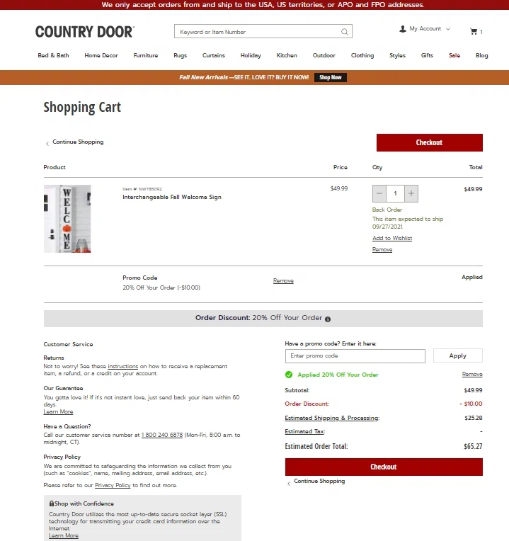 Country Door Promo Codes up to 20 Off October 2024