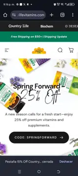 SPRINGFORWARD coupon verification screenshot