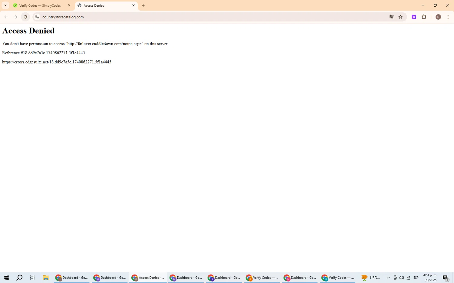 Country Store Catalog promo code screenshot showing code CS12825 applied at Country Store Catalog checkout page. Uploaded by SimplyCodes community member BrilliantWizard8884 on Mar 1, 2025