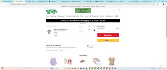 Country Store Catalog checkout page showing Country Store Catalog promo code box | Screenshot taken by SimplyCodes community member on Feb 4, 2025
