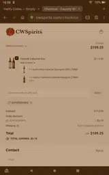 SUPERDRINKS coupon verification screenshot
