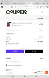 Couper coupon verification screenshot