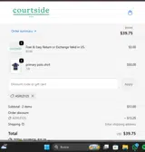 Courtside Kids coupon verification screenshot