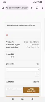 nice coupon verification screenshot