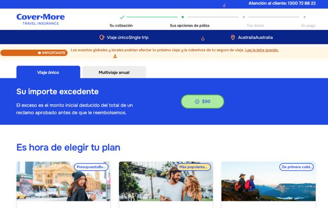 Cover-More checkout page showing Cover-More promo code box | Screenshot taken by SimplyCodes community member on Jul 11, 2025