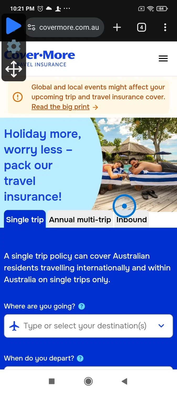 Cover-More promo code screenshot showing code save15 applied at Cover-More checkout page. Uploaded by SimplyCodes community member Papiex on Feb 18, 2026