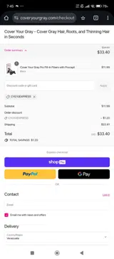 CYG10EXPRESS coupon verification screenshot