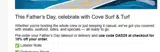 Cove Surf and Turf coupon verification screenshot
