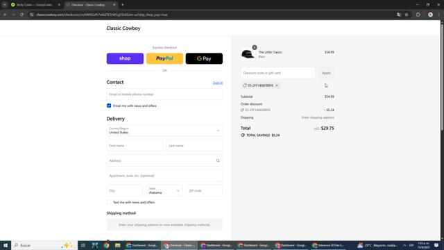 Cowboy checkout page showing Cowboy promo code box | Screenshot taken by SimplyCodes community member on Sep 15, 2025