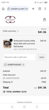JASNFFD4SASD coupon verification screenshot