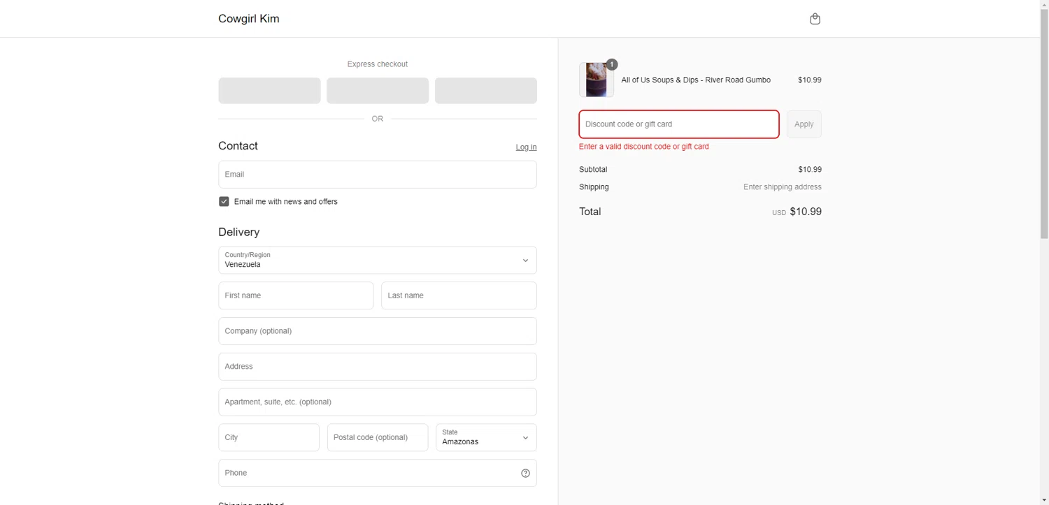 Cowgirl Kim coupon code screenshot showing code SPRING applied at Cowgirl Kim checkout page. Uploaded by SimplyCodes community member TreasureKnight4134 on May 4, 2025