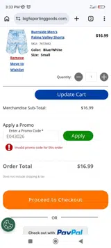 EMAIL10 coupon verification screenshot