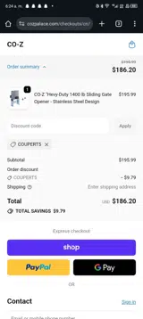 COUPERT5 coupon verification screenshot