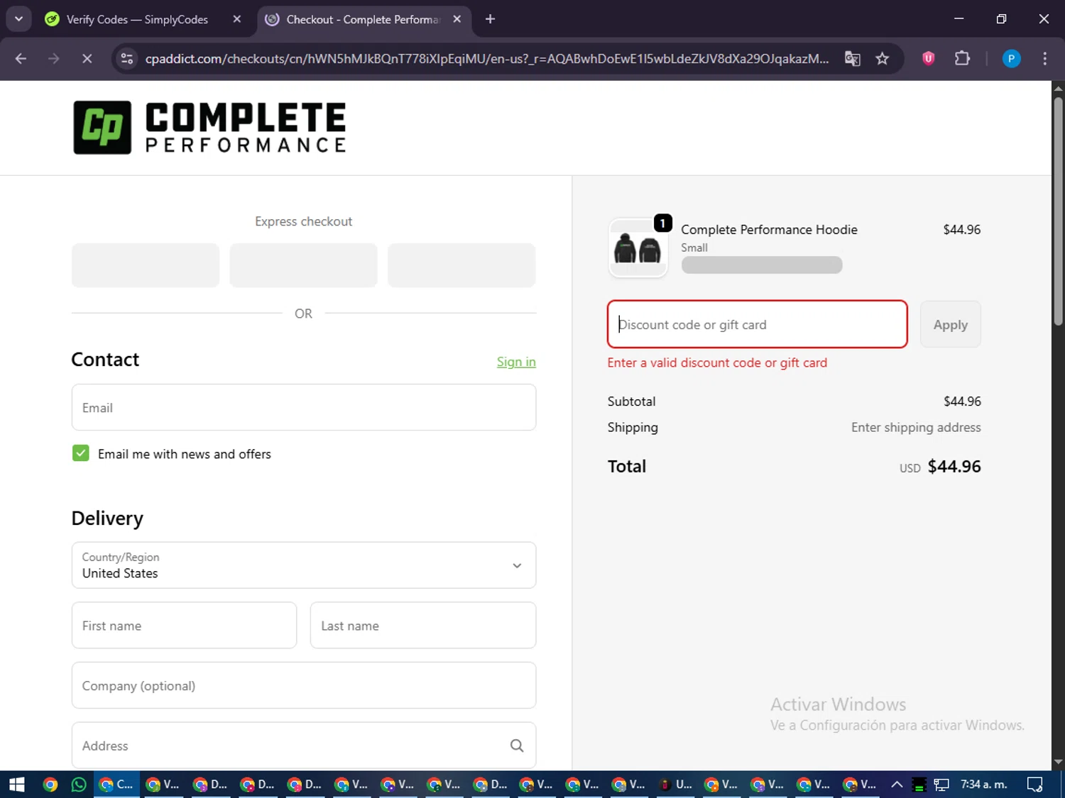 CP Addict discount code screenshot showing code CrabbyPatty applied at CP Addict checkout page. Uploaded by SimplyCodes community member juiceWRLD on Nov 25, 2025