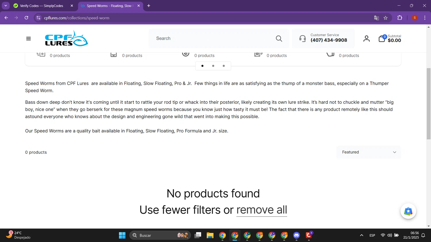 CPF Lures promo code screenshot showing code GOODNEWS20 applied at CPF Lures checkout page. Uploaded by SimplyCodes community member PrimeTracker2179 on Jan 21, 2025
