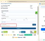 CPRSAVE240 coupon verification screenshot