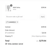 SUMMER20 coupon verification screenshot