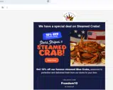 Crab Dynasty coupon verification screenshot