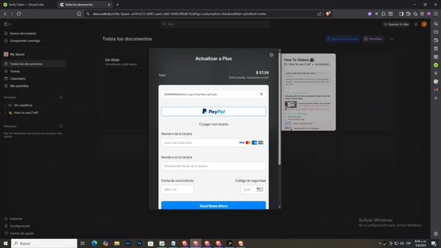 Craft checkout page showing Craft promo code box | Screenshot taken by SimplyCodes community member on Aug 5, 2025