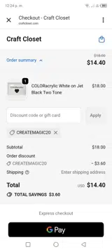 Createmagic20 coupon verification screenshot
